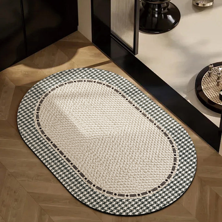 Textured Oval Area Rug