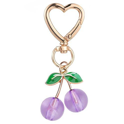Decorative Cherry Charm Keychain Bowlift
