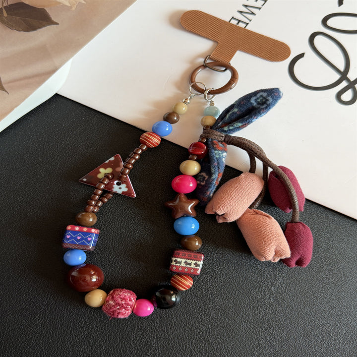 Decorative Beaded Charm Keychain Bowlift 1790135023