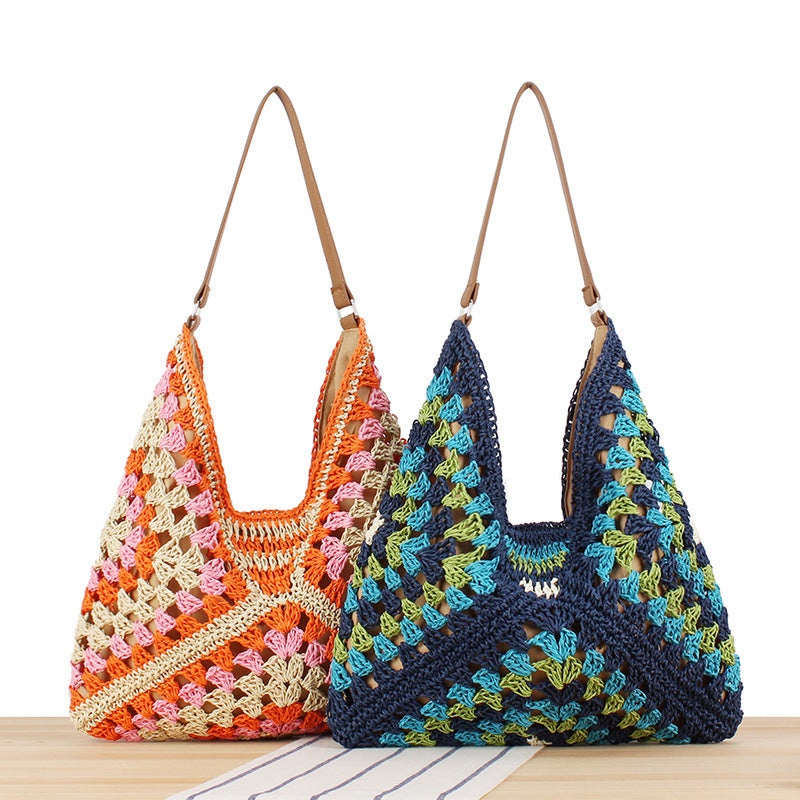 Hand-knotted shoulder bag in modern design Bowlift