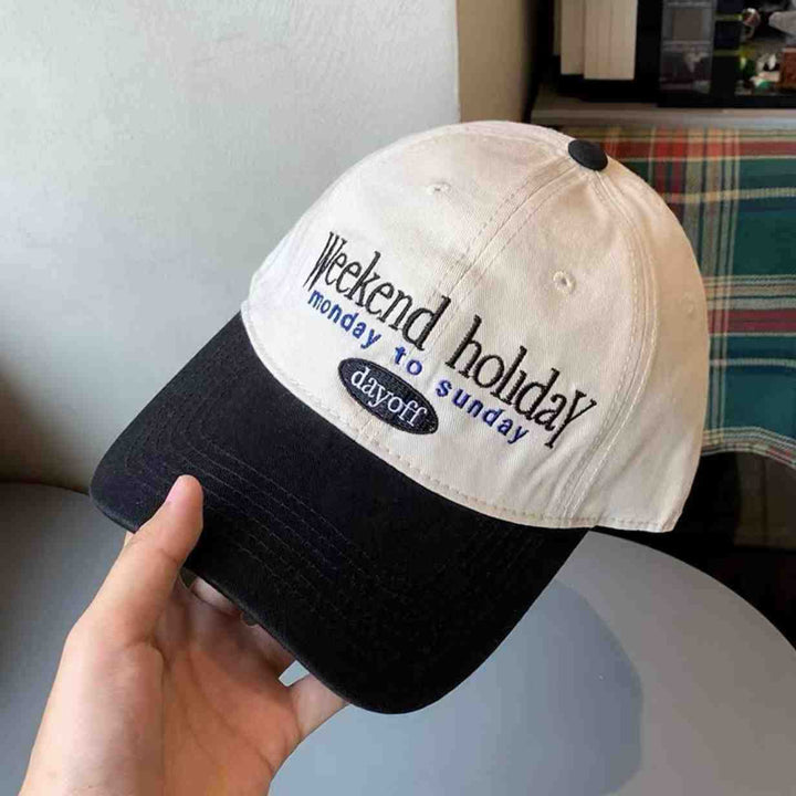 Women's Casual Embroidered Adjustable Cap Bowlift