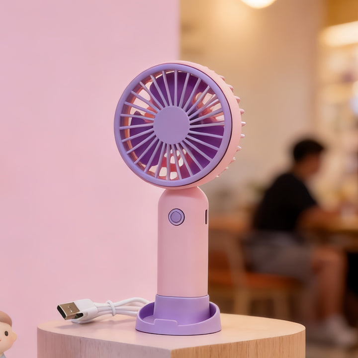 Portable USB Handheld Fan with Continuously Adjustable Air Strength Bowlift