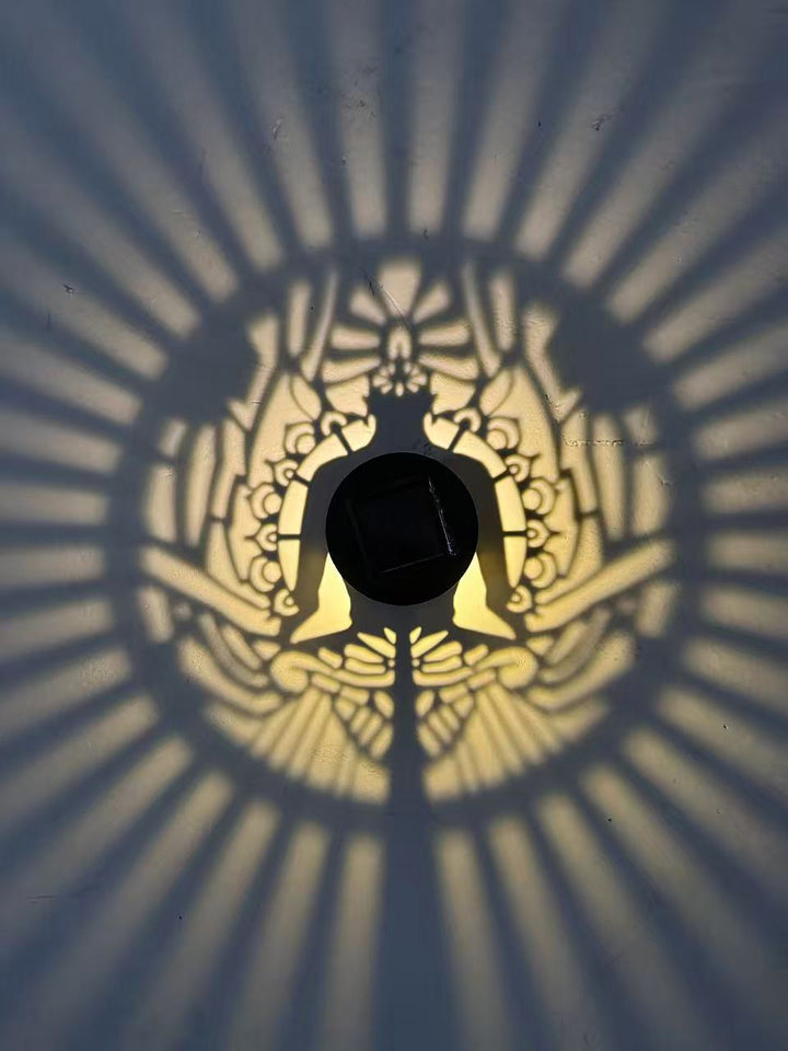 Decorative Solar RGB Mandala Projection Wall And Stake Garden Light Bowlift