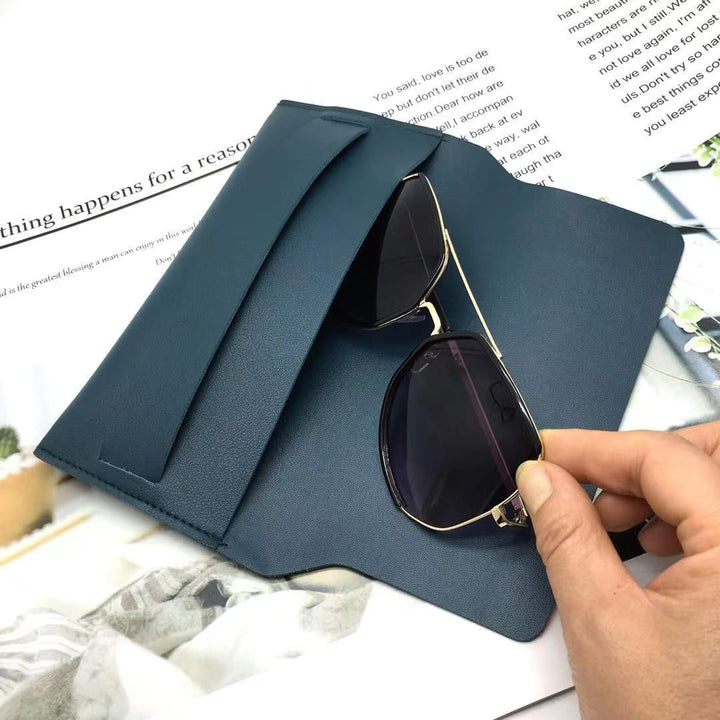 Foldable Synthetic Leather Sunglasses Case Bowlift