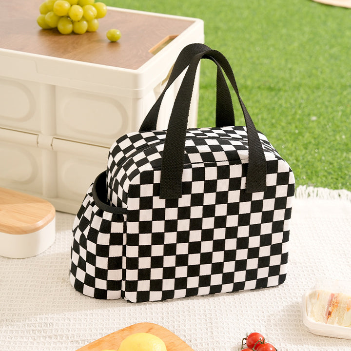 Insulated Lunch Tote with Beverage Holder Bowlift