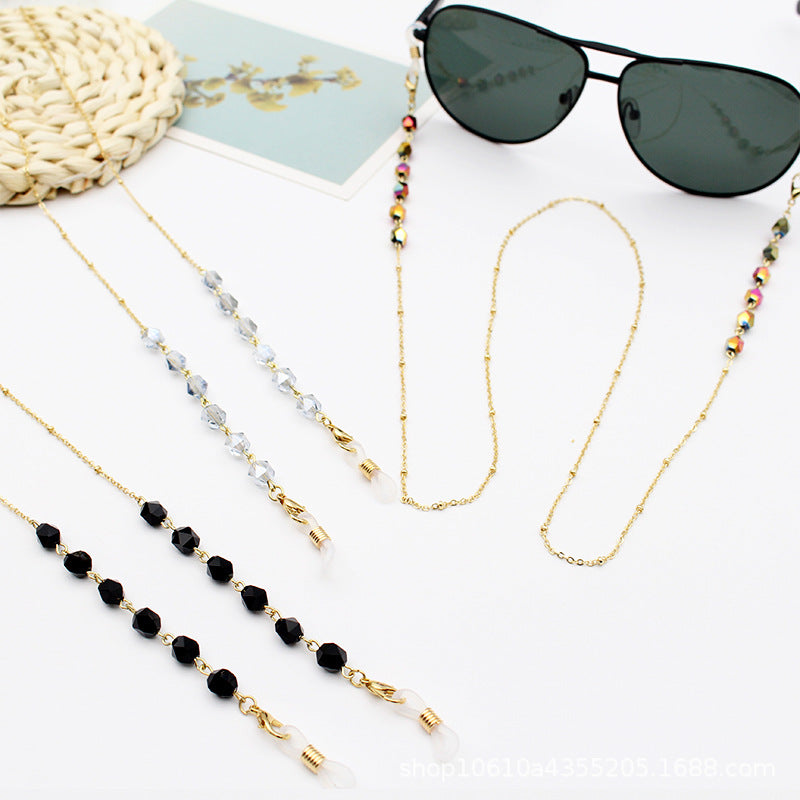 Crystal-Embellished Eyewear Chain Bowlift