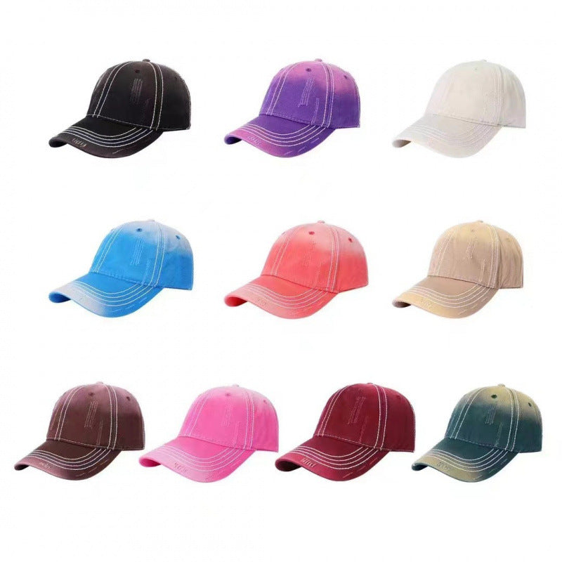 Men's Classic Distressed Cotton Baseball Cap Bowlift