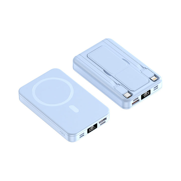 Magnetic portable charger with integrated cable Bowlift