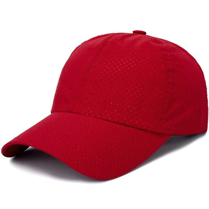Women's Breathable Sport Cap with Hole Pattern Bowlift