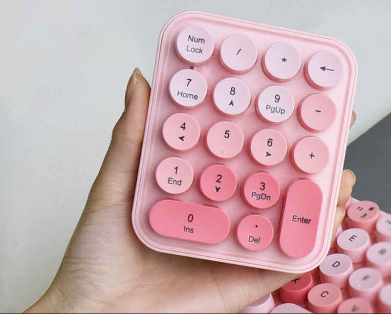 Vintage Style Wireless Keyboard and Mouse Set Bowlift