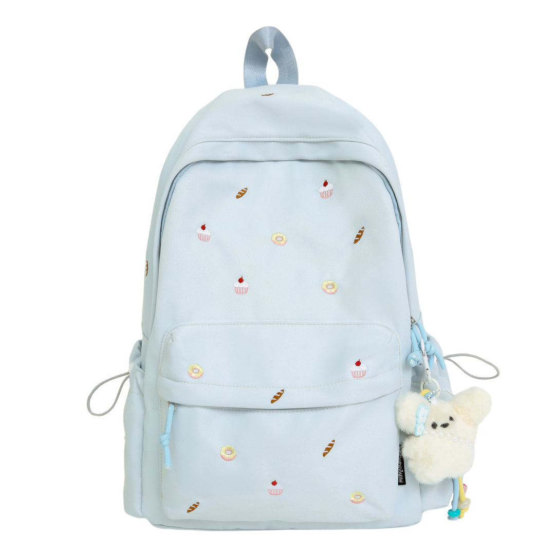 Playful backpack with unique back pattern appliqués Bowlift