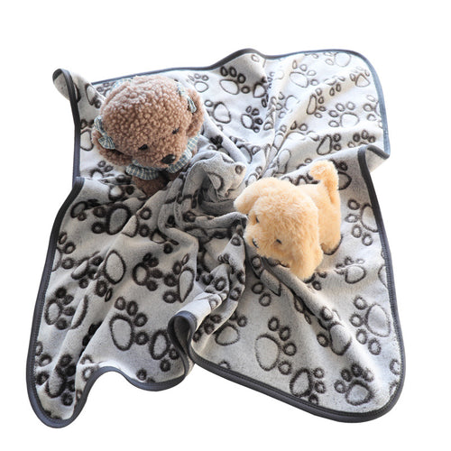 Women's Plush Pet Lounger Mat with Cute Paw Print Bowlift