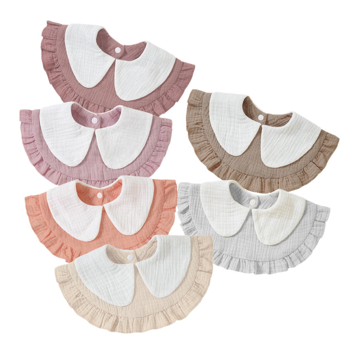 Ruffled Muslin Baby Bib Bowlift