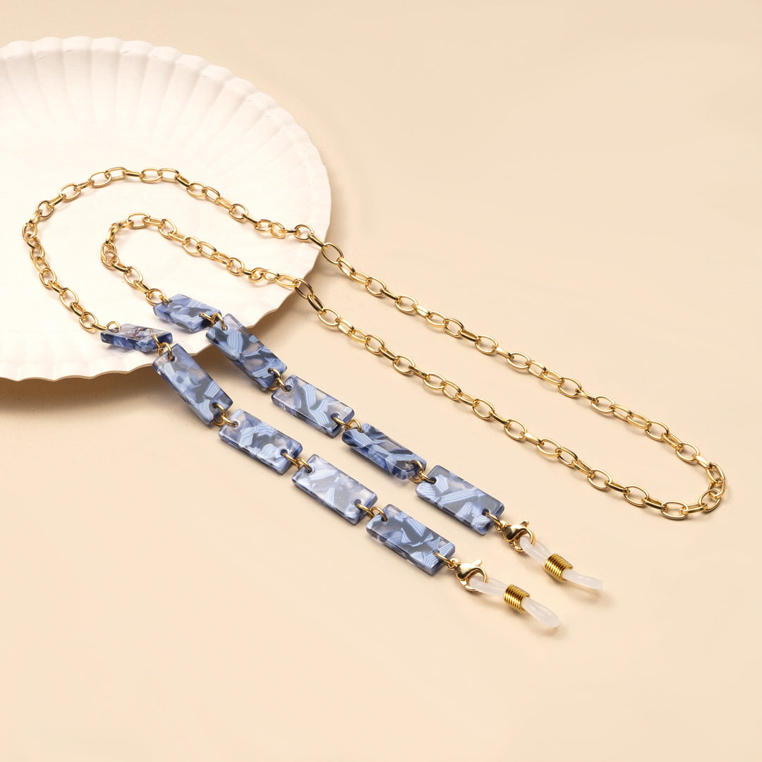 Chunky Abstract Pattern Eyewear Chain Bowlift