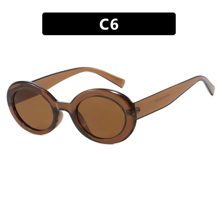 Women's round sunglasses with elegant plastic frame and UV protection Bowlift