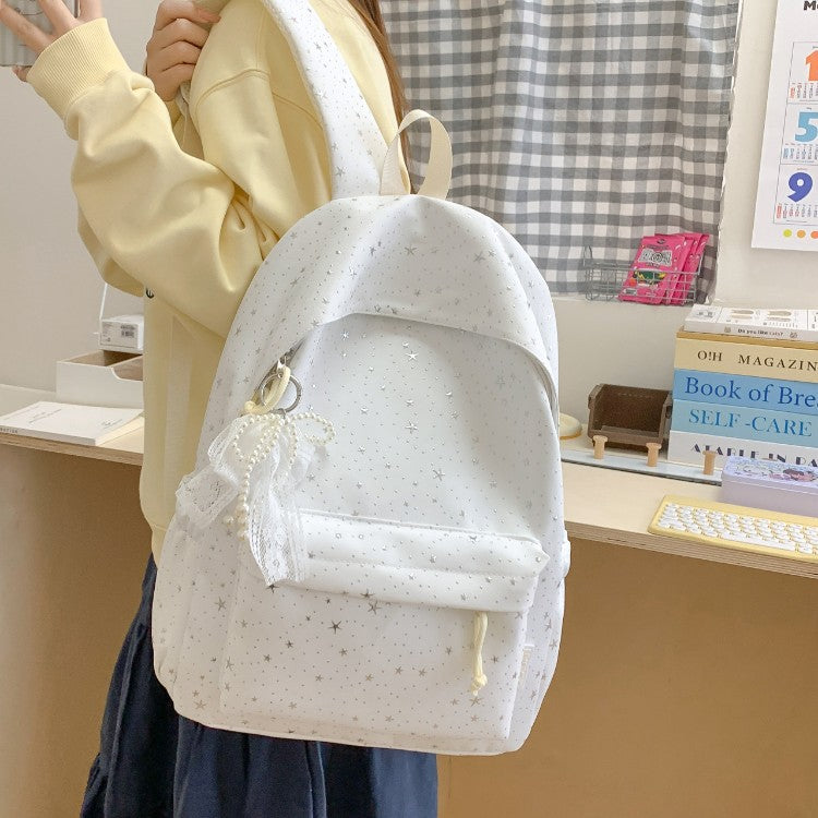Star-Patterned Trendy Backpack Bowlift