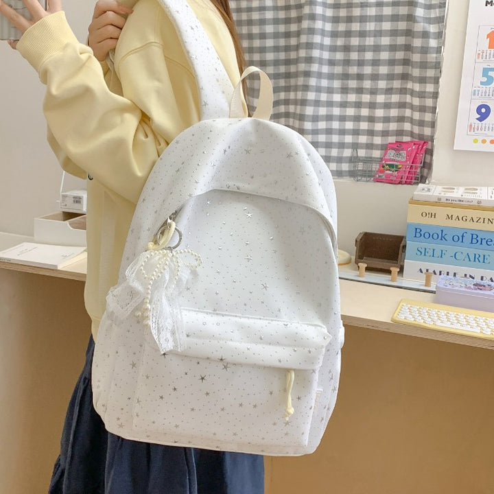 Star-Patterned Trendy Backpack Bowlift