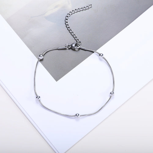 Adjustable Beaded Chain Bracelet Bowlift