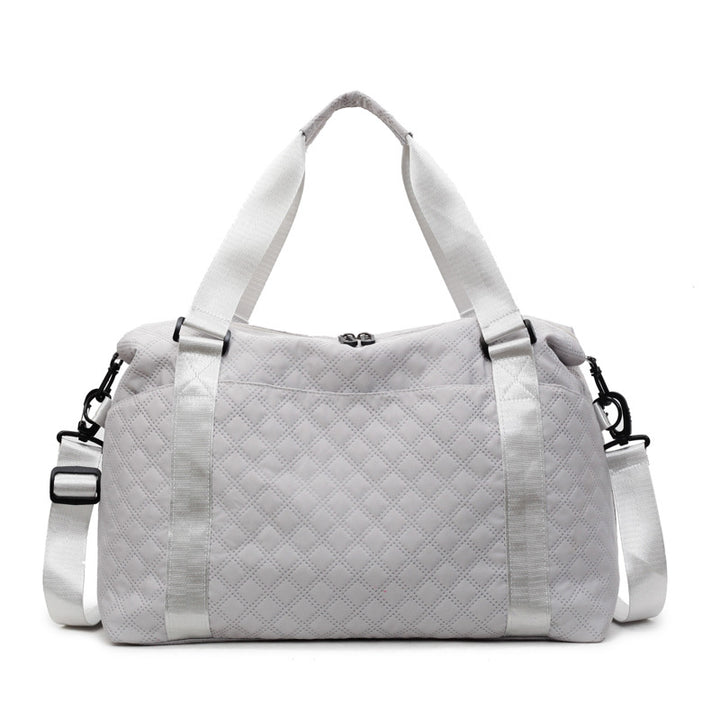 Quilted Fabric Travel Duffle Bag Bowlift
