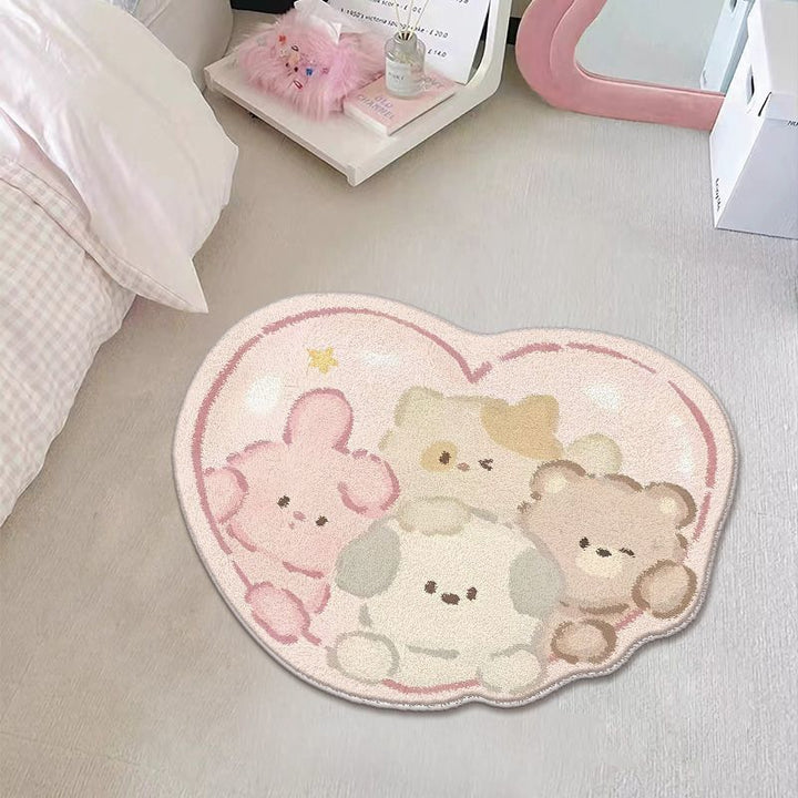 Adorable Cartoon Bear Area Rug Bowlift