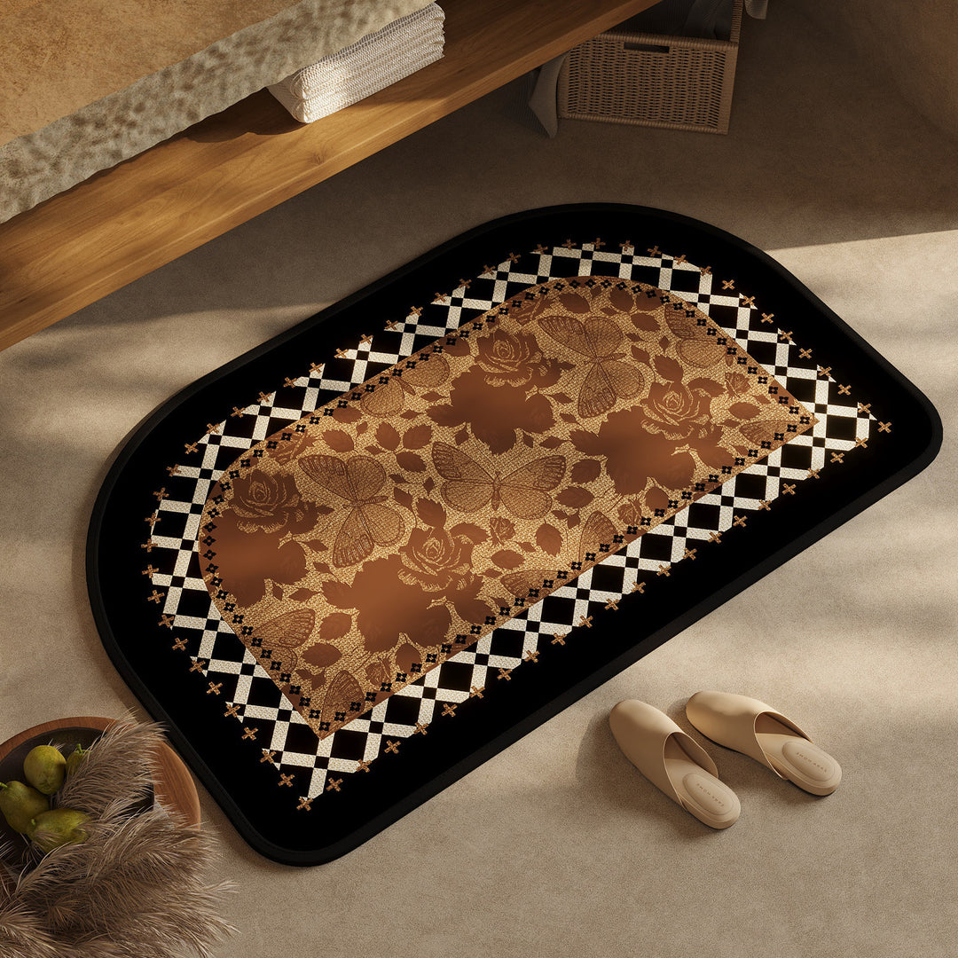Chic Geometric Design Bath Mat Bowlift
