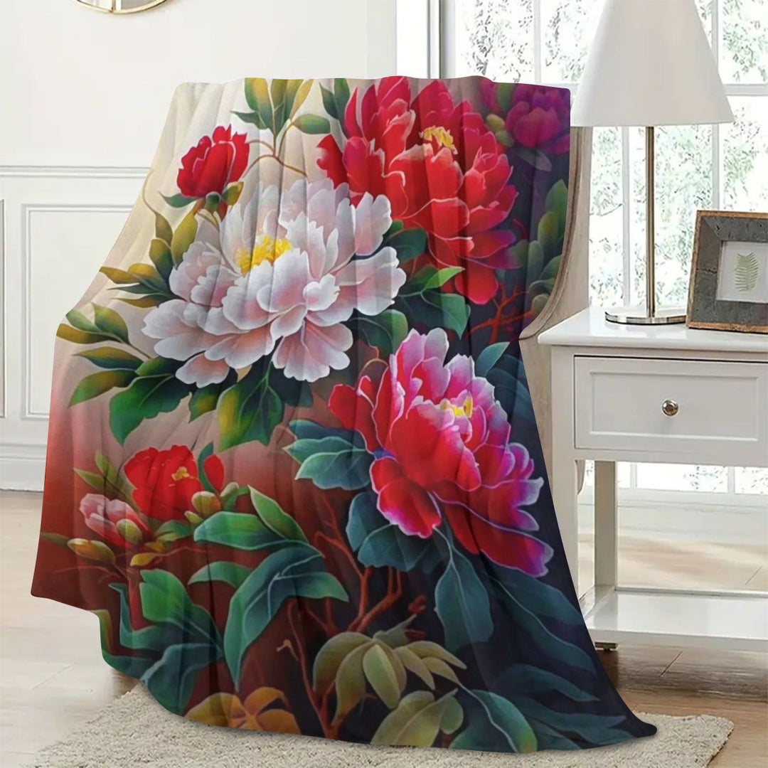 Floral Patterned Throw Blanket