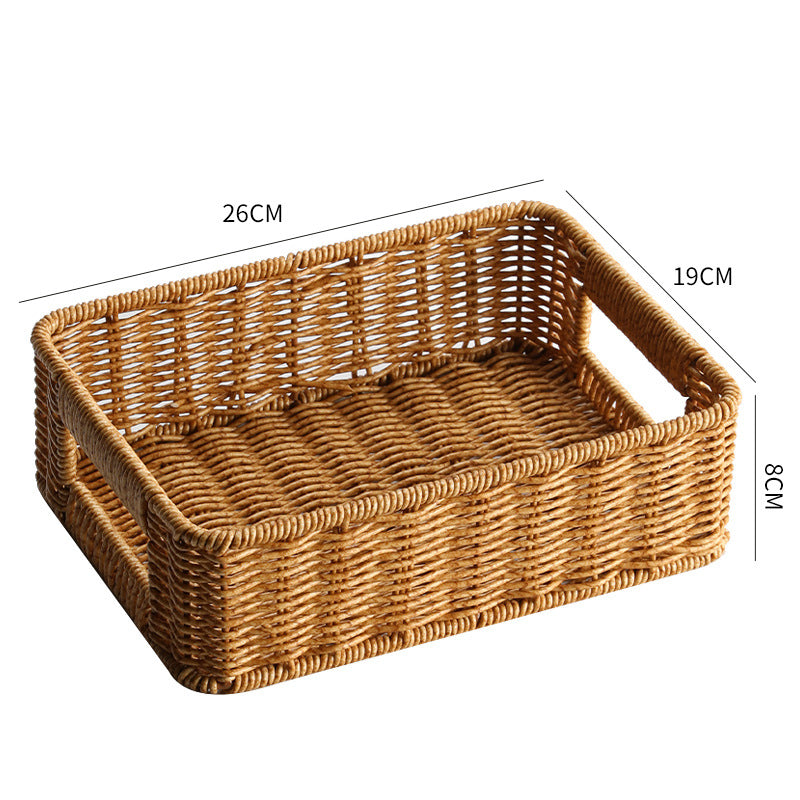 Handwoven Rustic Storage Tray Bowlift