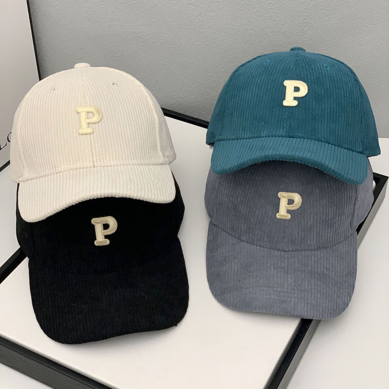 Women's Corduroy Adjustable Baseball Cap Bowlift