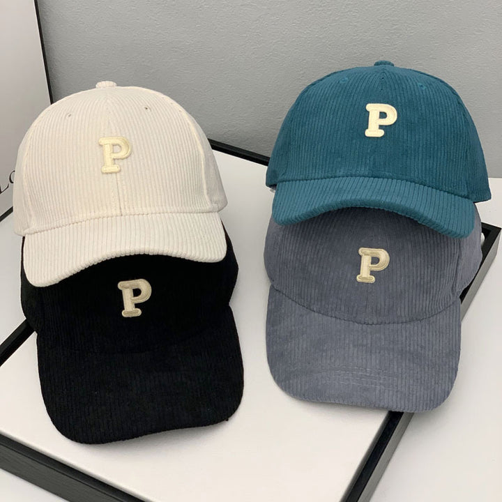 Women's Corduroy Adjustable Baseball Cap Bowlift