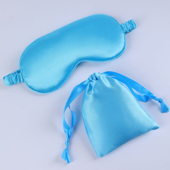 Women's nano silk sleep mask with padded eye area, adjustable elastic band, and storage pouch Bowlift
