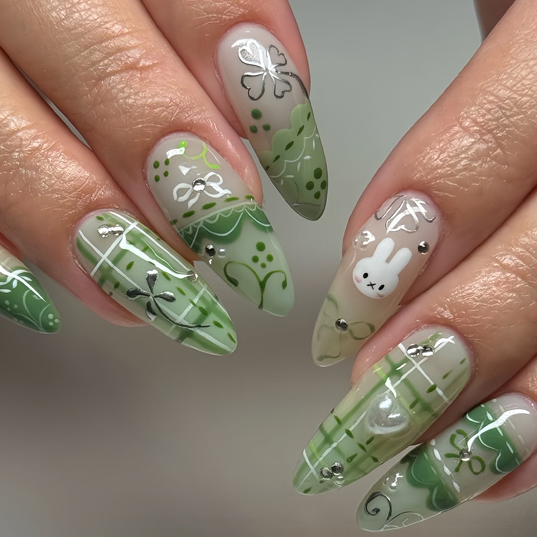 Decorative 3D Themed Press-On Nails Bowlift