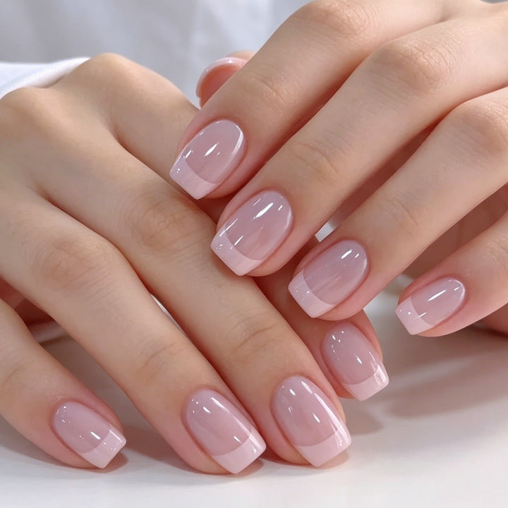 Premium French Tip Nail Extensions Bowlift
