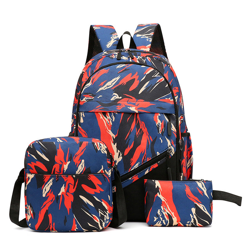 Fashionable backpack set with multiple compartments Bowlift