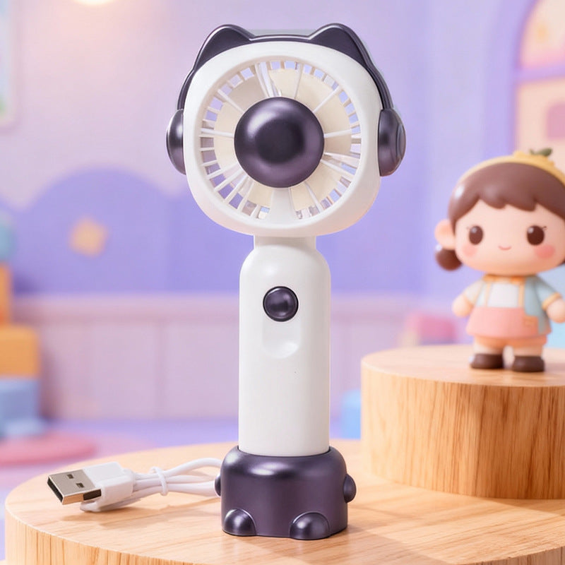 Portable USB Hand Fan with Playful Bear Design Bowlift