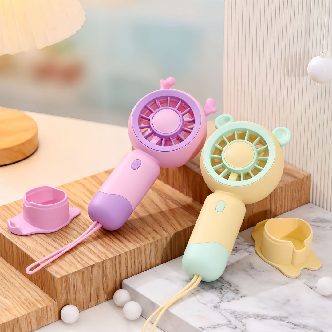 Women Portable USB Hand Fan with Cute Designs Bowlift