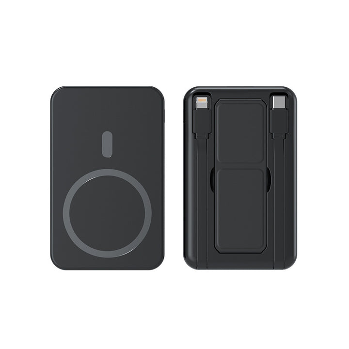 Magnetic portable charger with integrated cable Bowlift