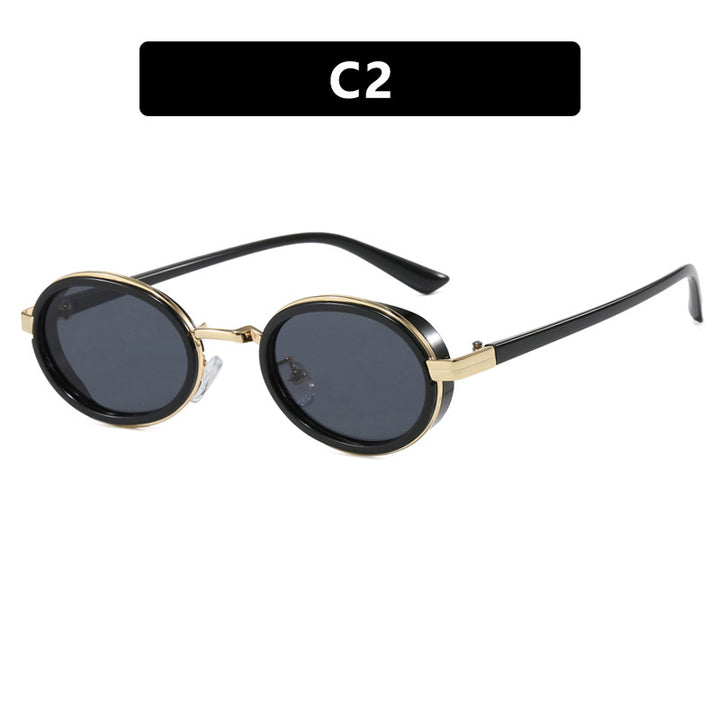 Women's round sunglasses with lightweight lenses and gold accents Bowlift