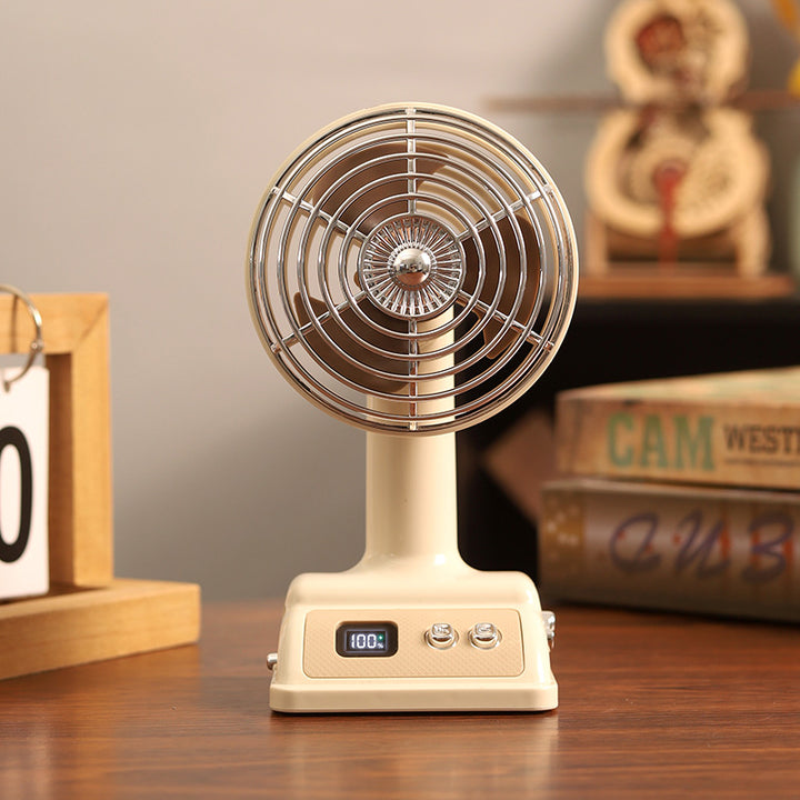 Women's Portable Table Fan with Digital Control and Flexible Tilt Bowlift