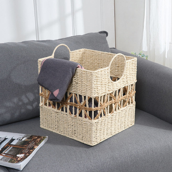 Woven Storage Basket with Handles Bowlift