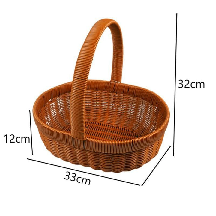 Handwoven Natural Storage Basket Bowlift