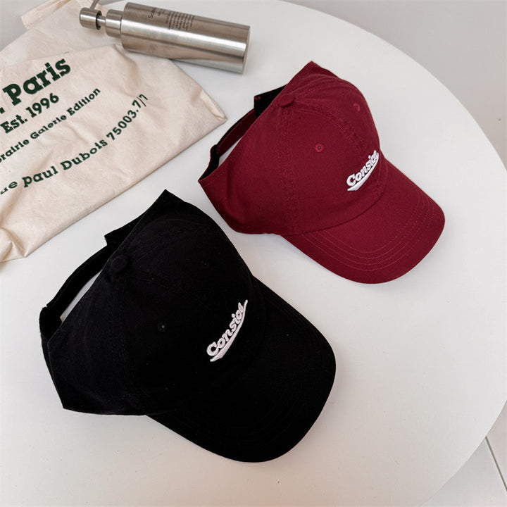Unisex Casual Embroidered Cotton Cap Bowlift