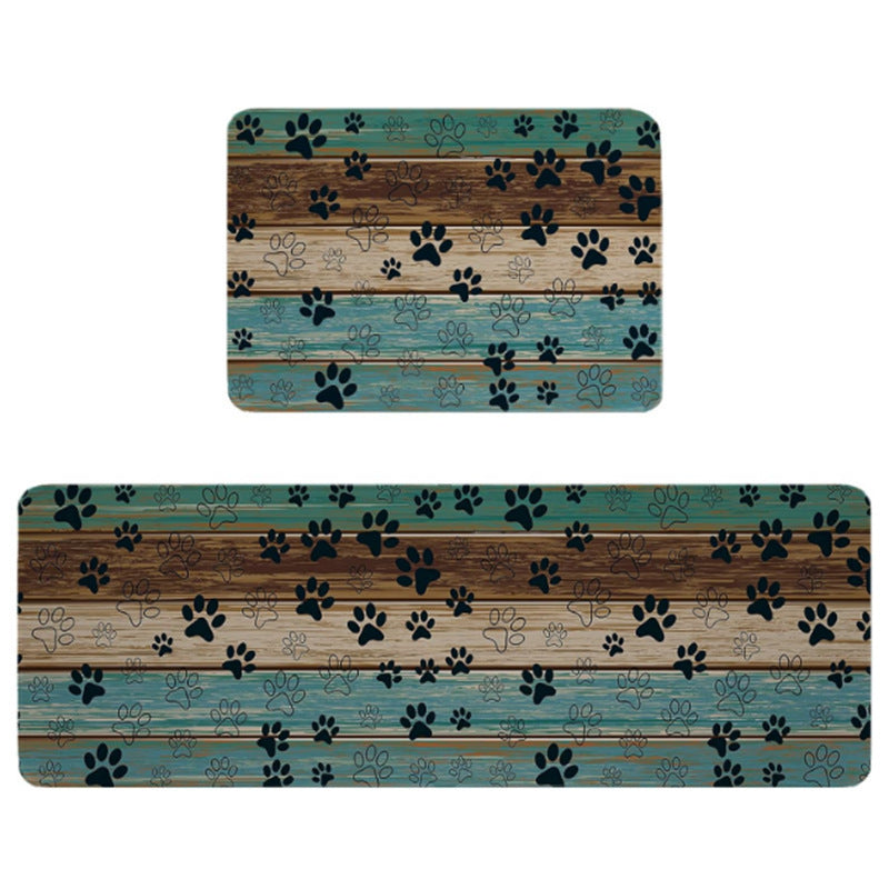 Non-Slip Geometric Print Kitchen Mat Set Bowlift