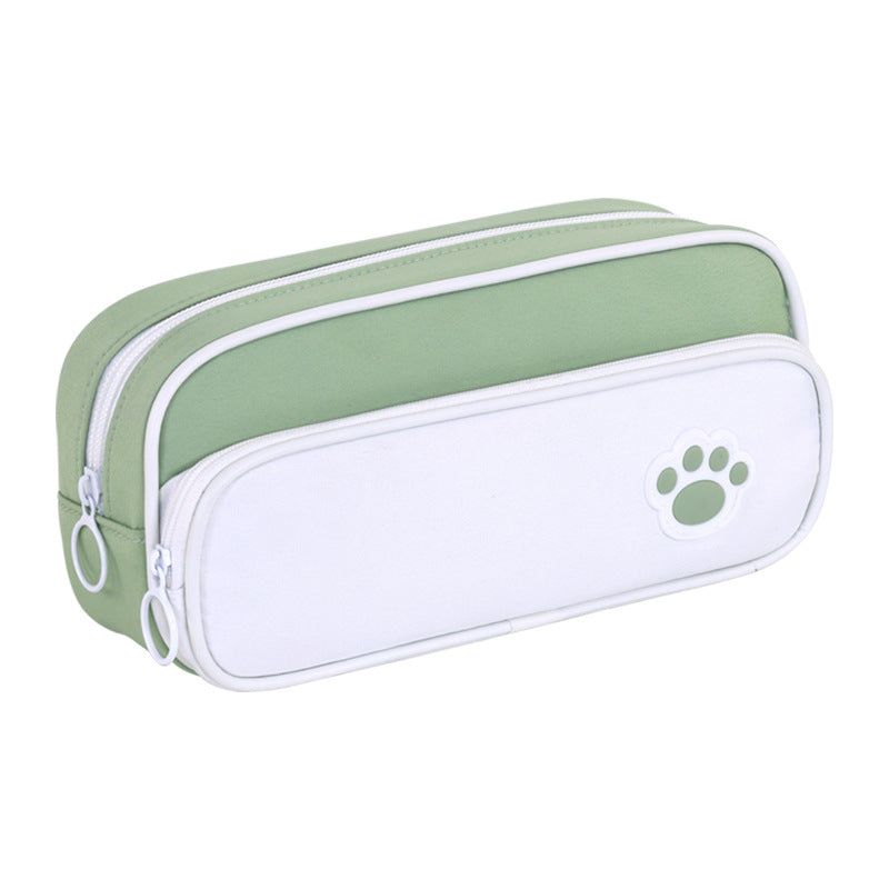 Pencil case with double compartment design and playful paw print motif Bowlift