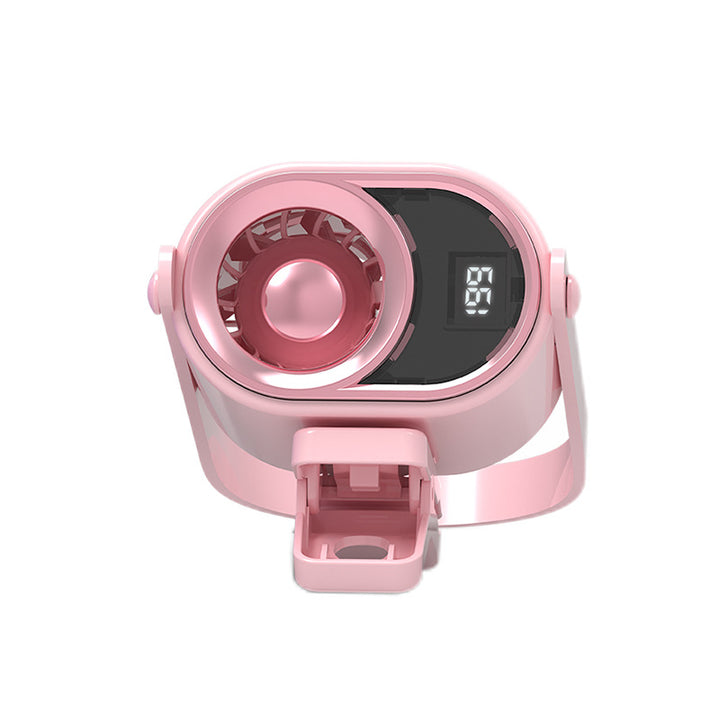 Unisex portable mini fan with LED display Bowlift