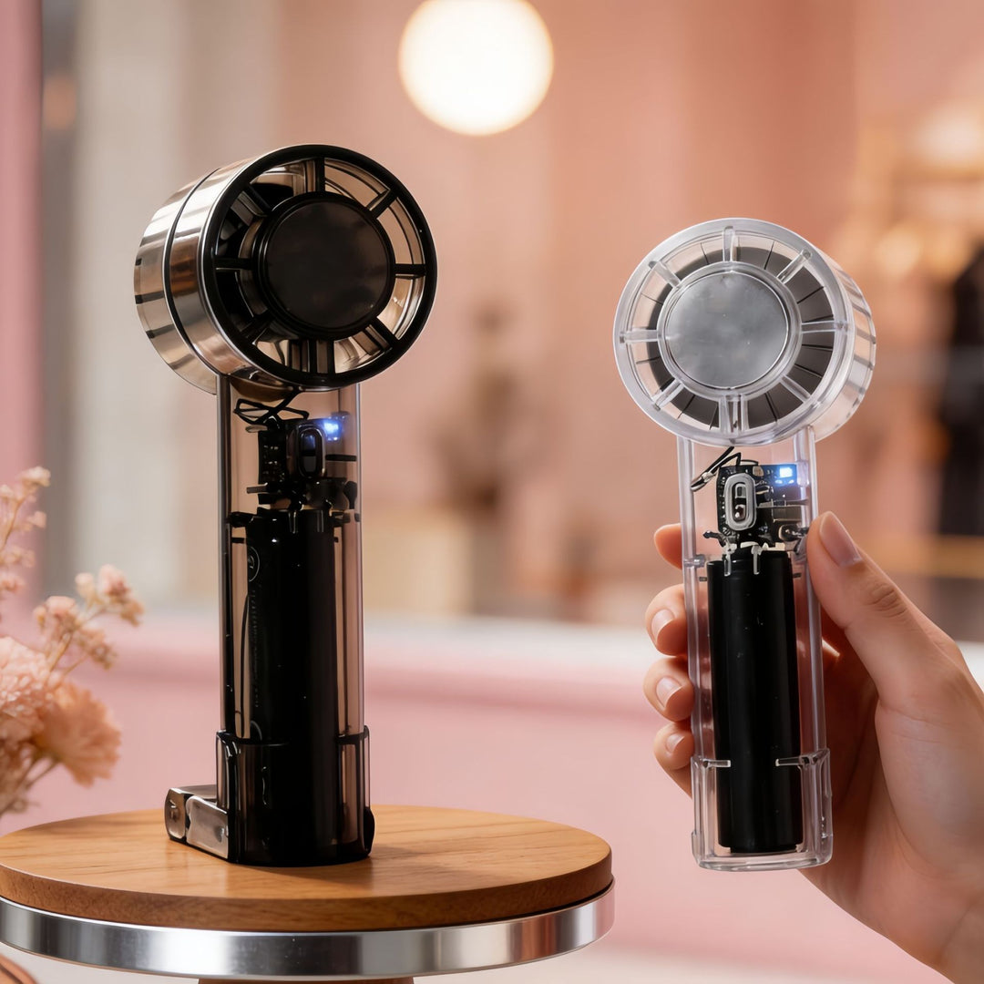 Women portable USB fan with innovative design Bowlift