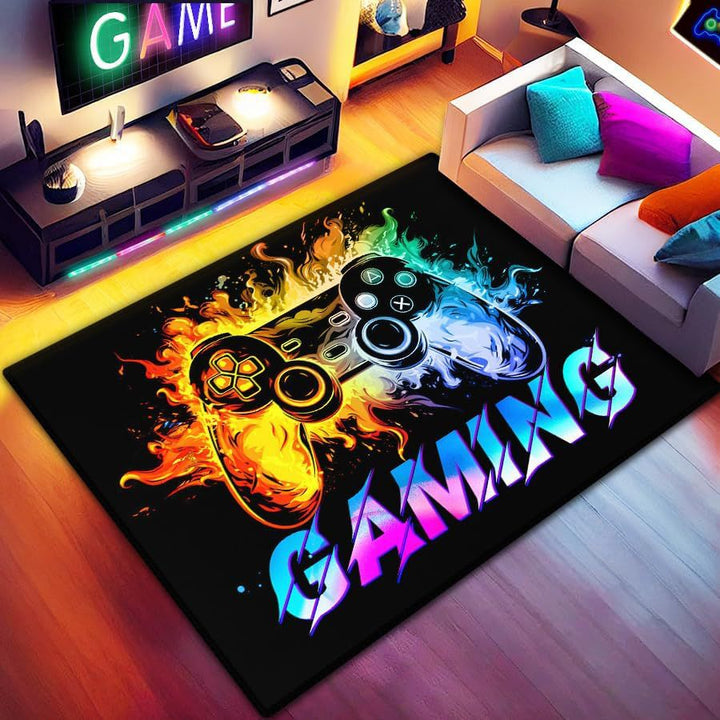 Gaming Controller-Themed Area Rug Bowlift