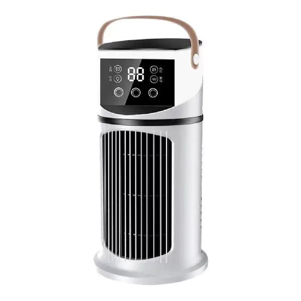 Unisex universal size portable tower evaporative air cooler with LED touch display programmable thermostat and ergonomic carrying handle Bowlift