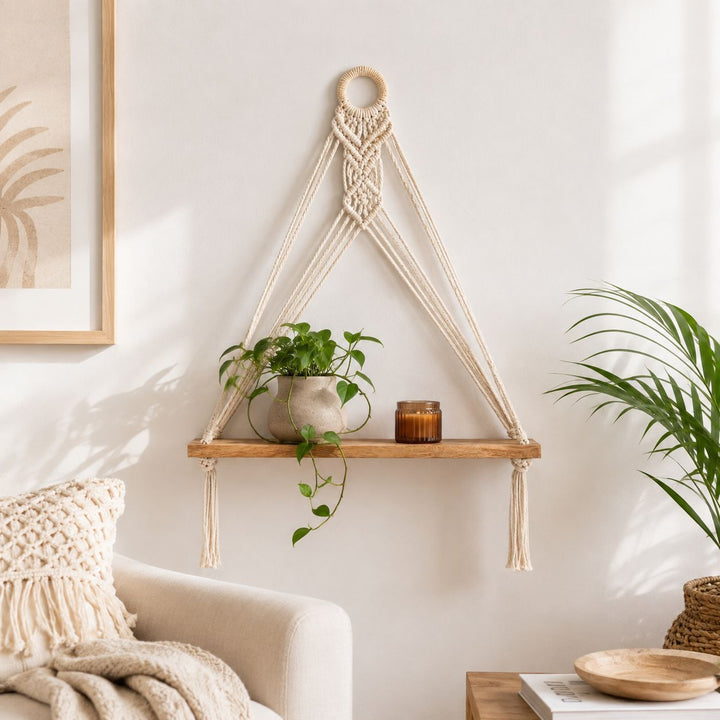 Macrame Wall Shelf Bowlift