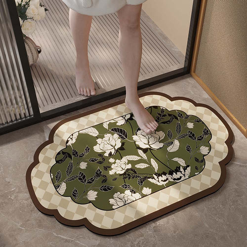 Decorative Floral Bath Mat