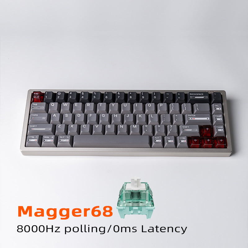 68-Key Mechanical Keyboard with Ultra-Responsive Switches Bowlift